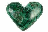 Polished Malachite & Chrysocolla Heart - Peru #250299-1